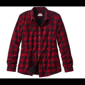 LL Bean fleece plaid